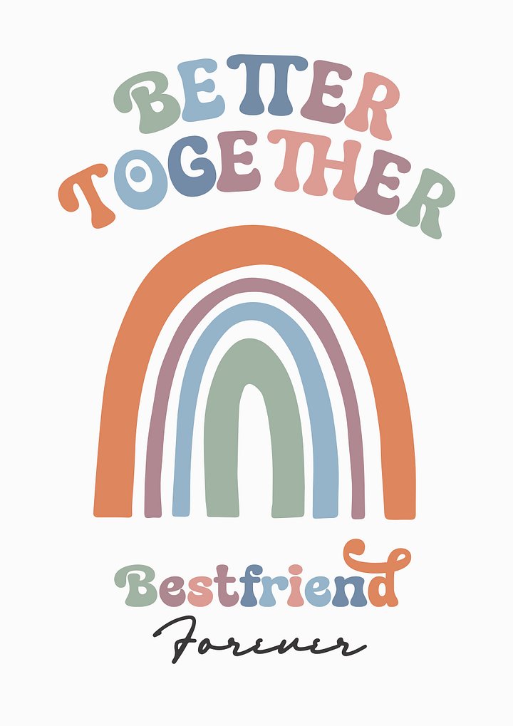 Better Together Best friend Forever Wall Art Poster product image (1)