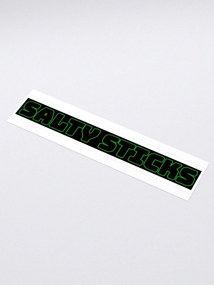 Salty Sticks Sticker (Green on Black) product image (1)