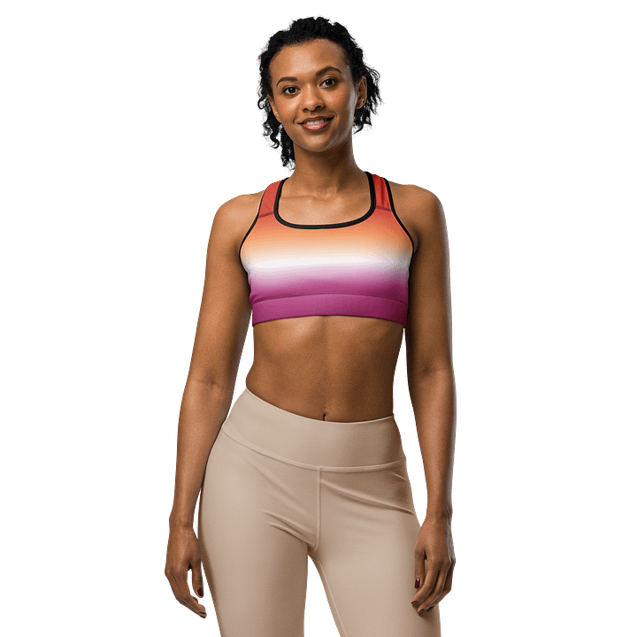Lesbian Pride Gradient Sports Bra product image (1)