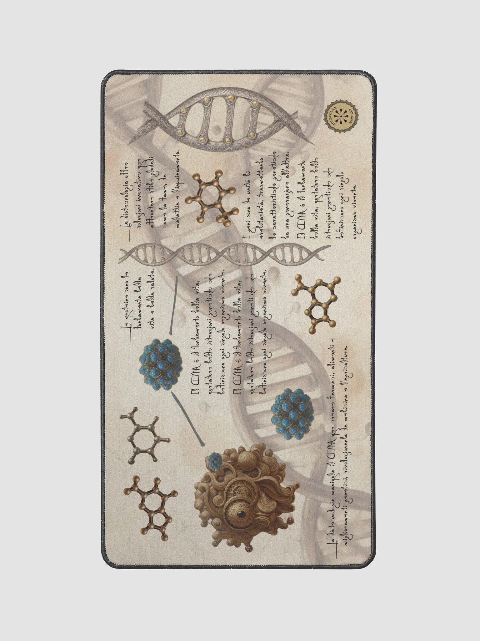 DNA Desk Mat, Science Lover Gift - molecular biology mat- biotechnology - researcher style- Science gift -science desk mat -science style product image (2)