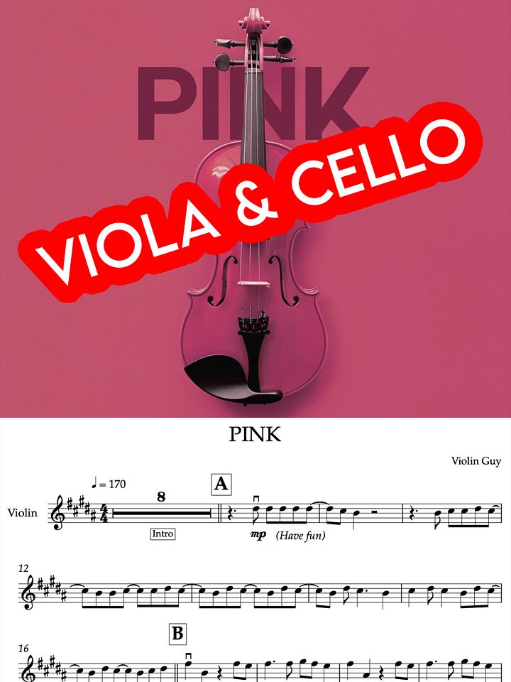 PINK - Viola & BASS Clef Sheet Music product image (1)