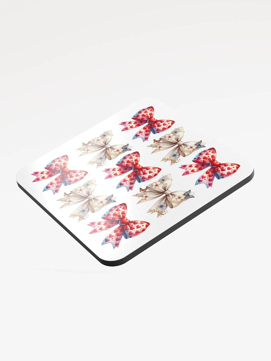 Spring Bows Heart Festive Grid Cork Coaster product image (4)