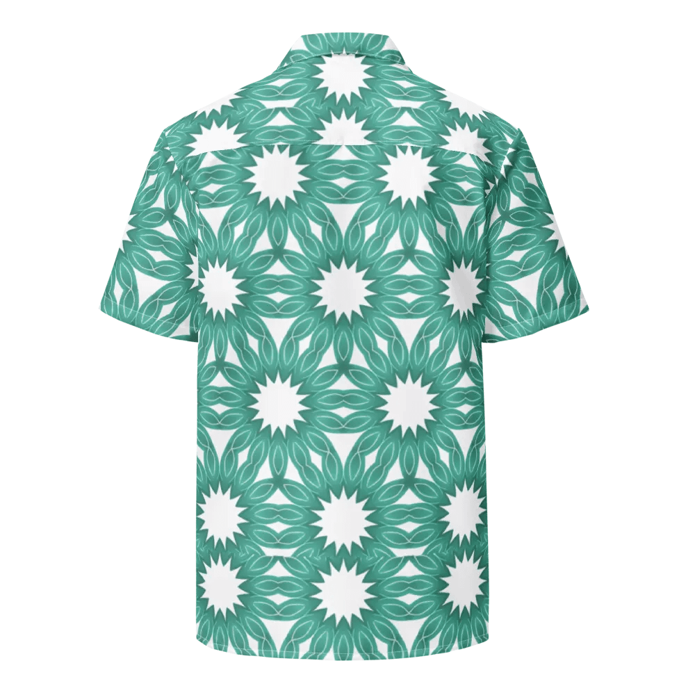 Hawaiian Style Shirt, Button Up, Unisex, White Bursts product image (3)