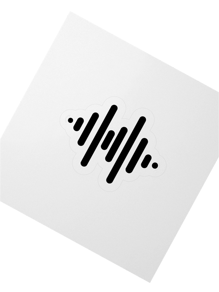 ASMR with MAPA Kiss-Cut Stickers – Black Soundwave Logo on White product image (6)