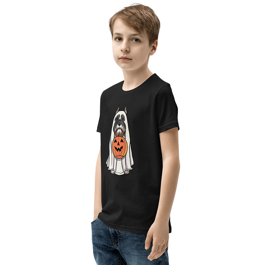 Halloween Miniature Schnauzer(Salt & Pepper, Cropped Ears) Youth T-Shirt product image (4)