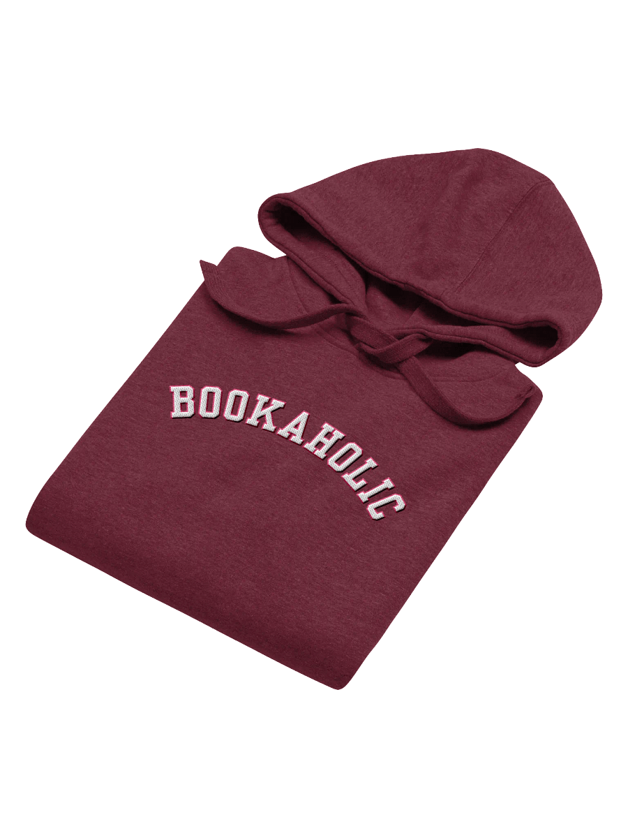 Bookaholic Embroidered Hoodie - Pink Outline product image (4)