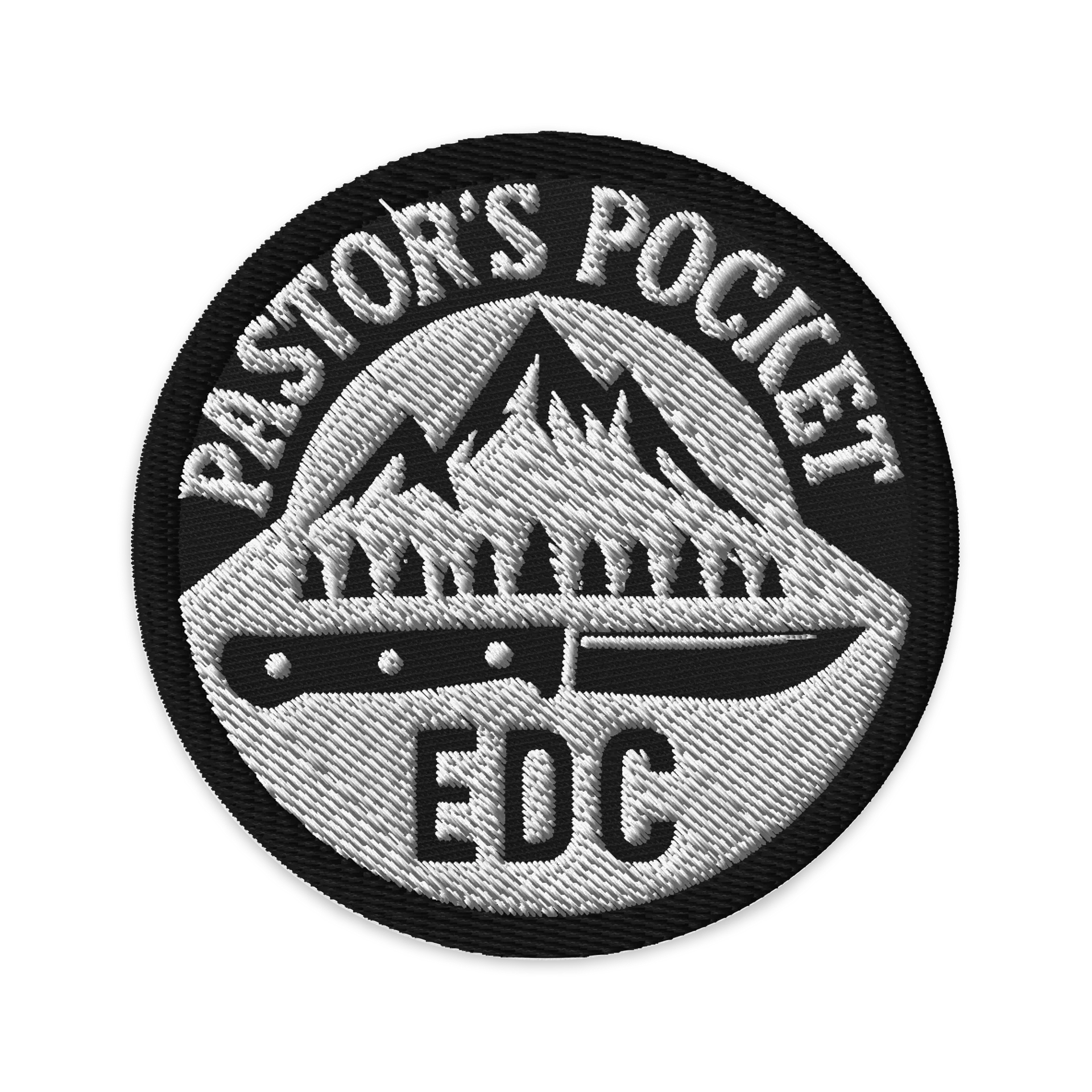 Pastors Pocket EDC Logo Patch - White product image (1)