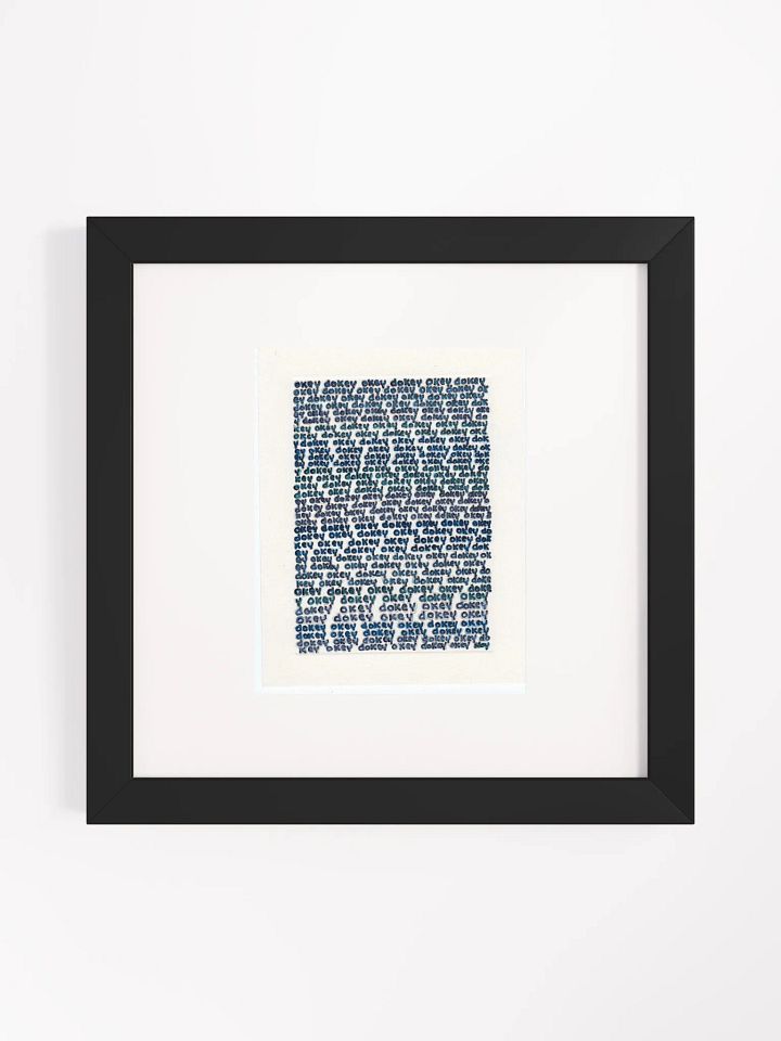 okey dokey Panel Card Print Framed product image (1)