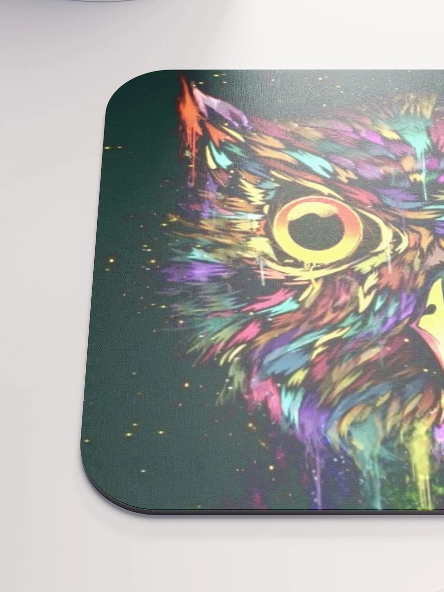 Drippy Owl Classic Mouse Pad (Black) product image (6)