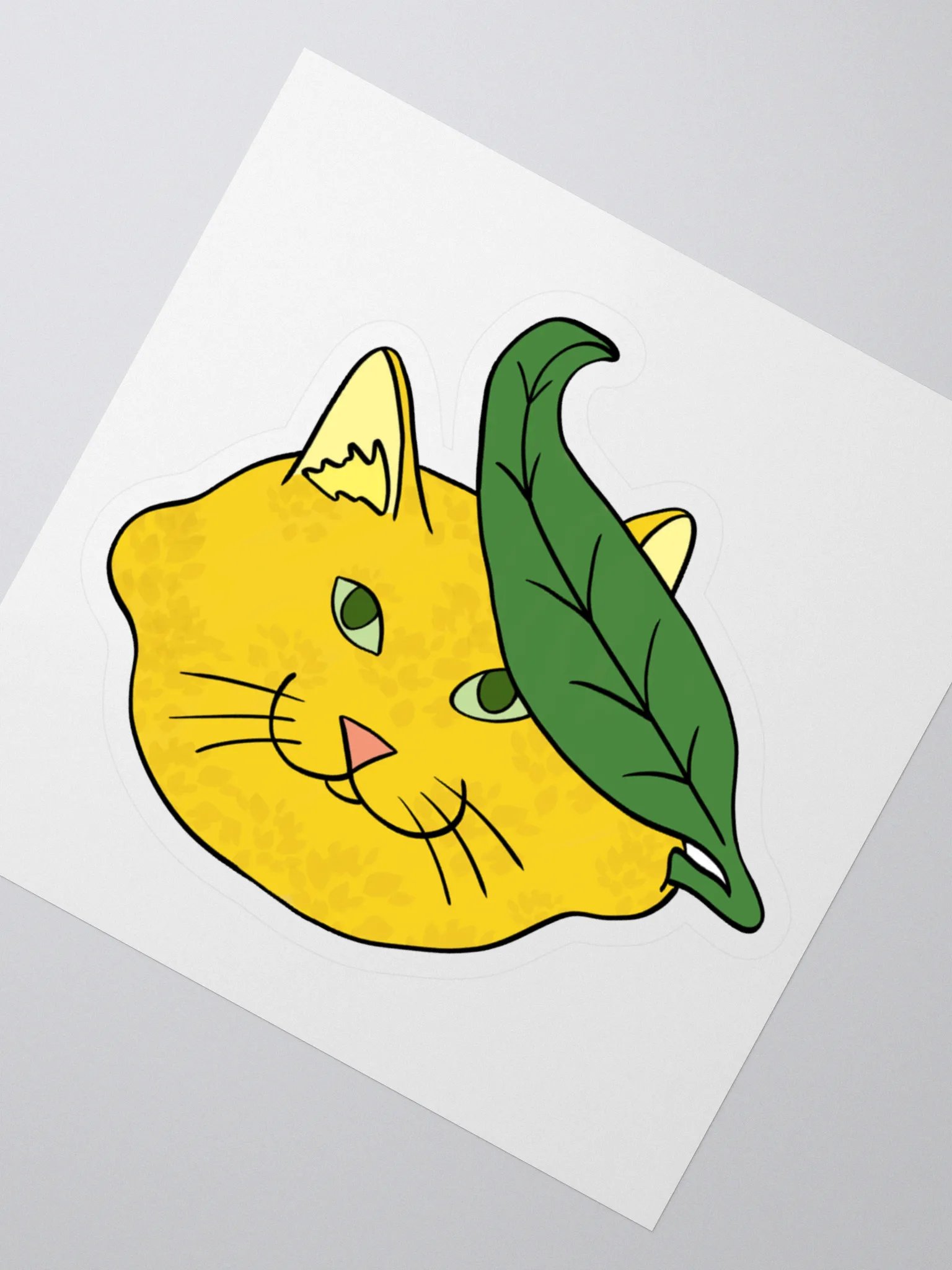 Lemon Cat Kiss Cut Stickers product image (2)