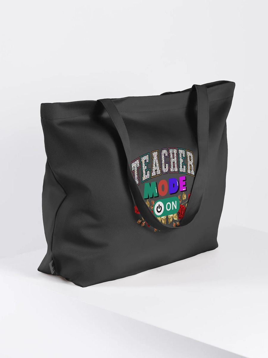 Teacher Mode On, Floral Teachers Eco Tote Bag product image (2)