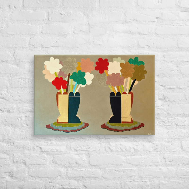 Two Flowers (circa 2022) (20" x 30") on canvas product image (2)