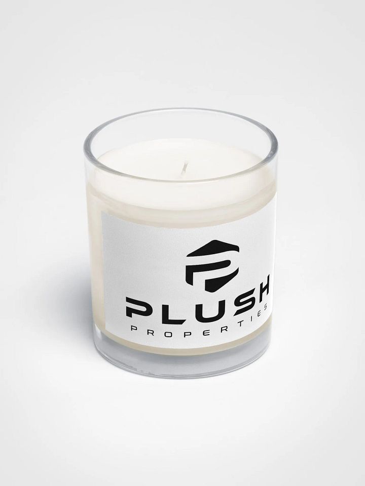 Plush Soy Wax Candle In A Clear Glass Jar product image (2)