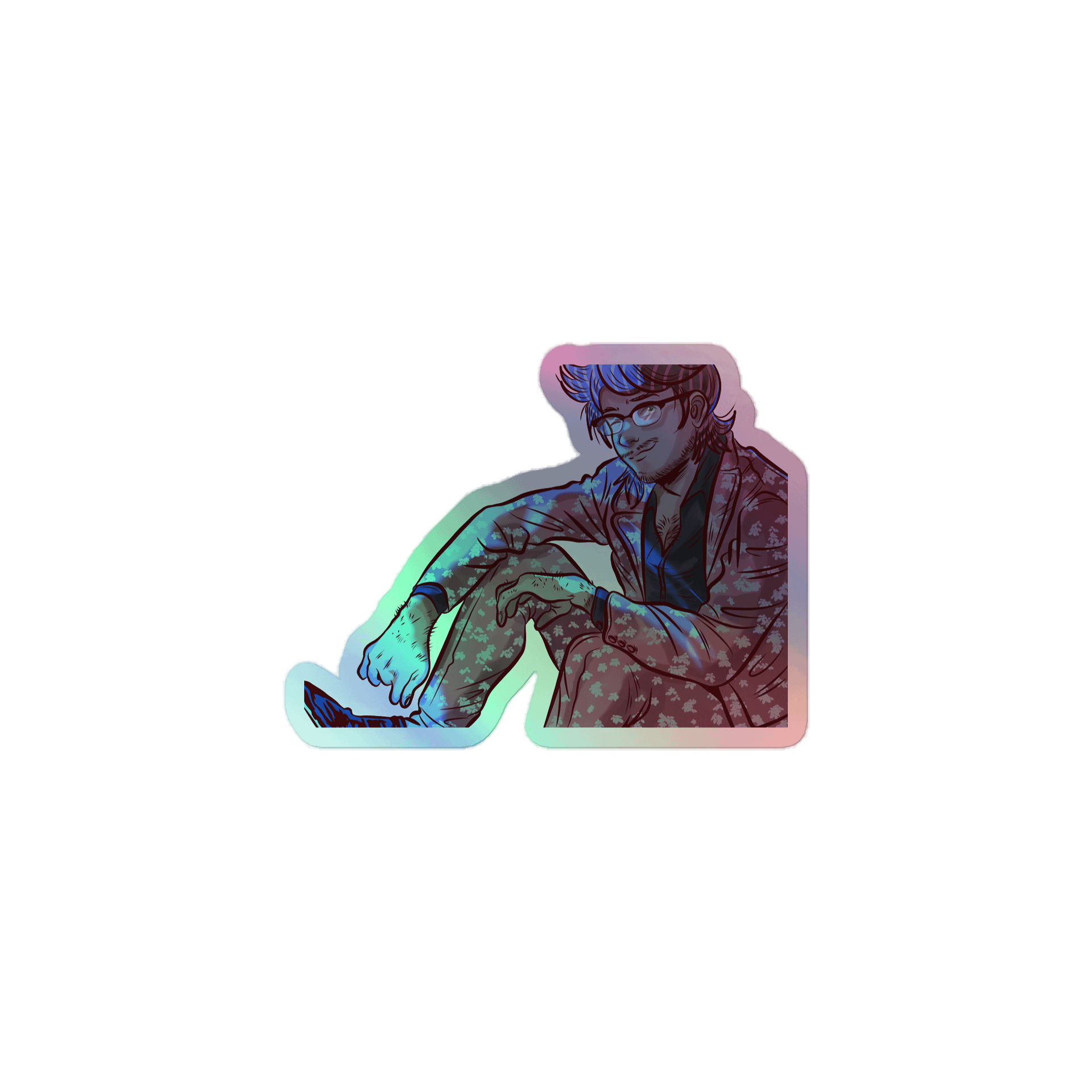 YAMI suit- Holographic version sticker product image (1)