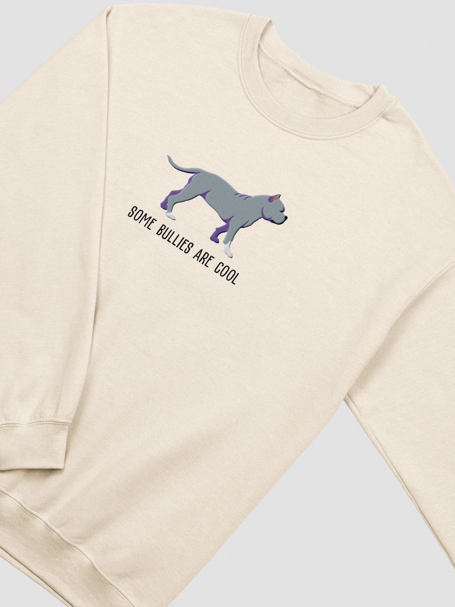 Some Bullies Are Cool Sweatshirt (Embroidered) of an American Bully(Blue) product image (6)