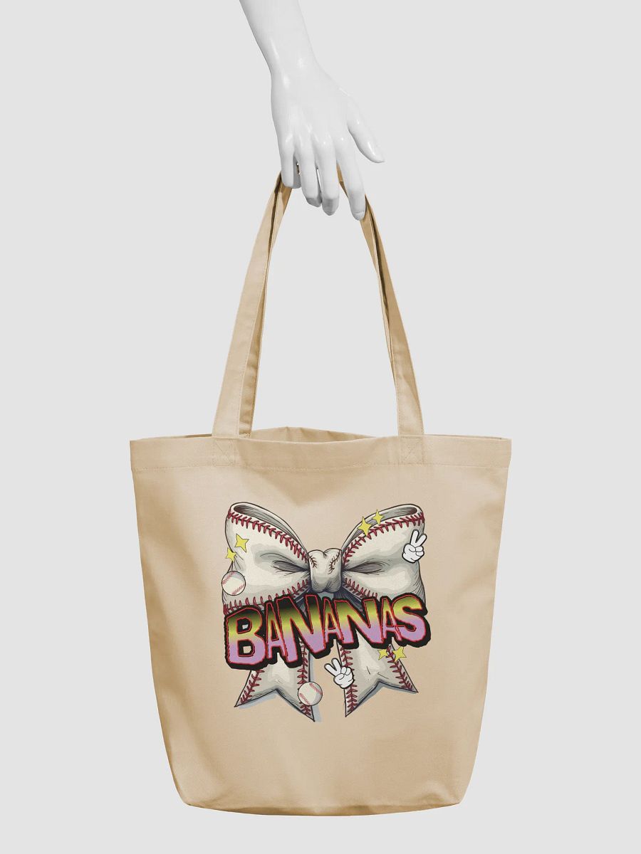 Bananas Bow Baseball Playful Eco Tote product image (6)