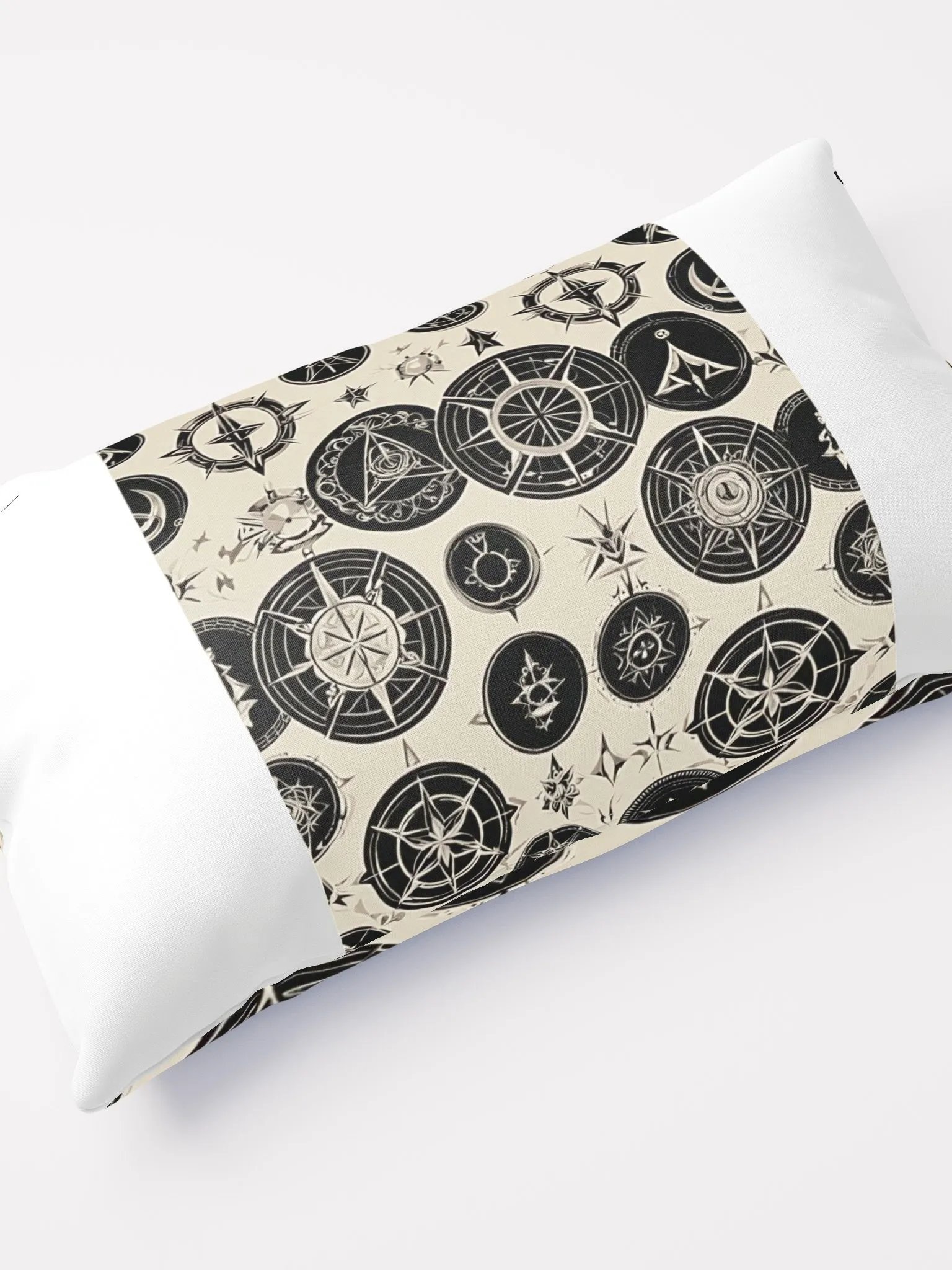 Black and Cream Symbology Cushion product image (4)