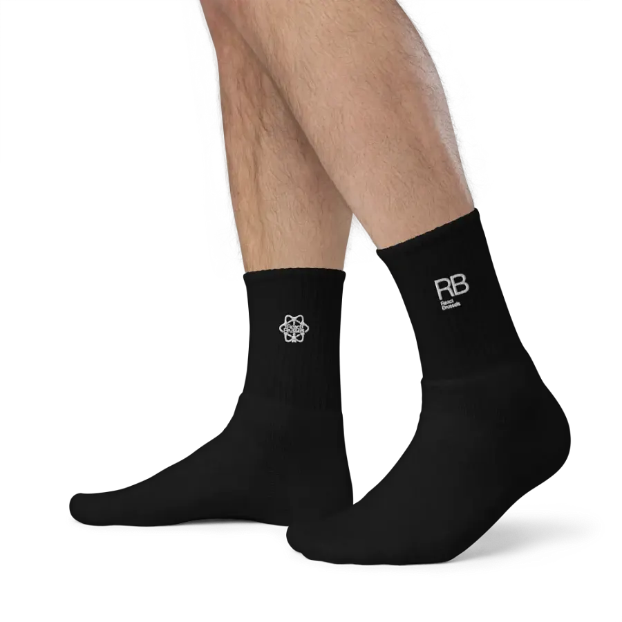 BR Embroidered Socks in Black product image (4)