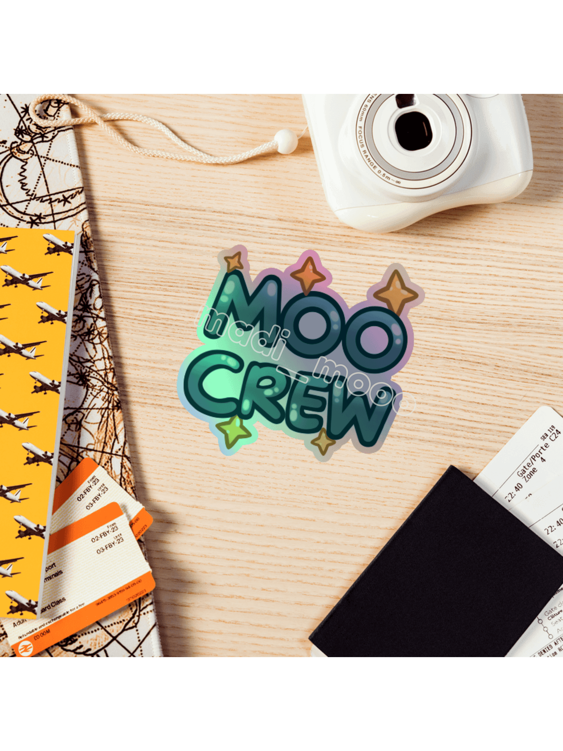 Holographic Moo Crew Sticker (Updated version) product image (2)