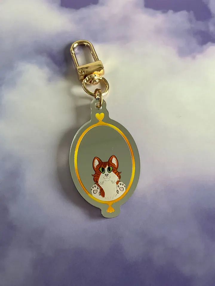 "Mirror Cat" charm product image (1)