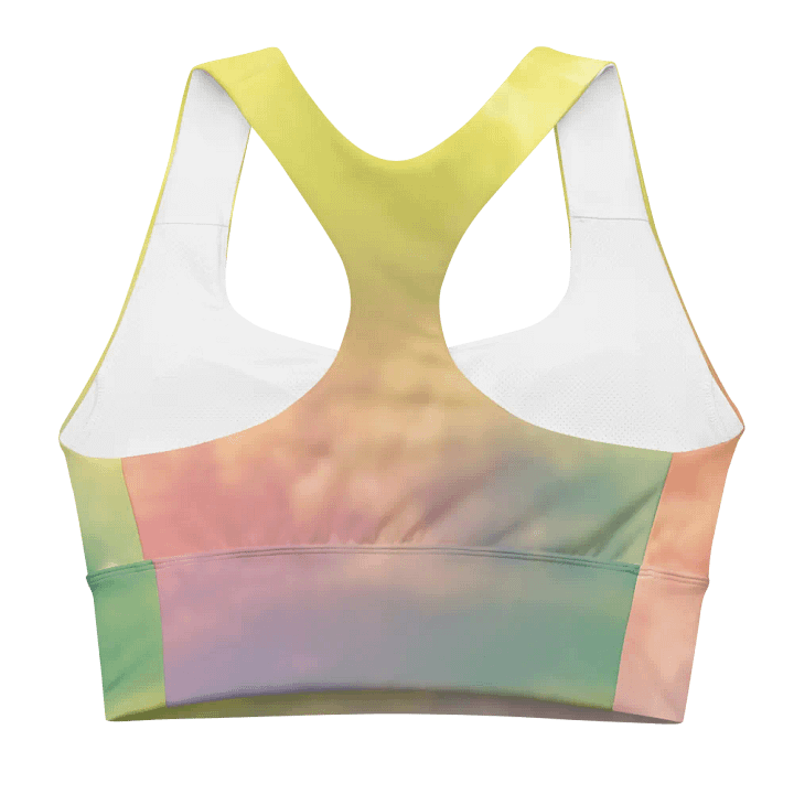 Blur cloud rainbow Design Longline Sports Bra - v12 product image (2)