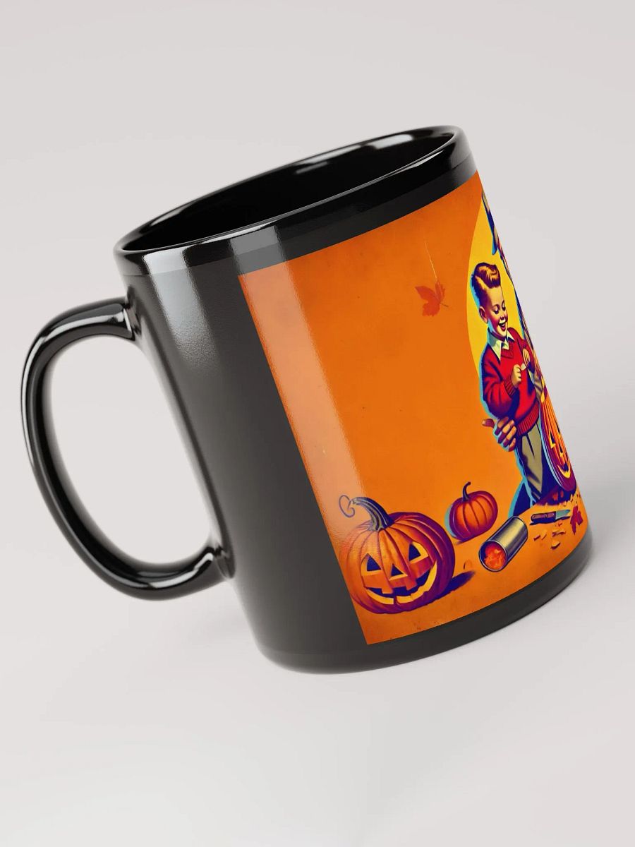 Vintage 1940s Halloween Pumpkin Carving Coffee Mug product image (4)