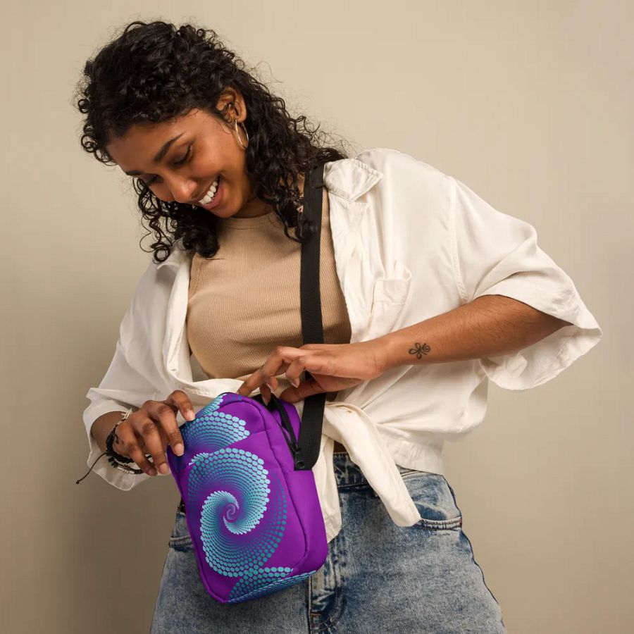 Spiral Swirls All-Over Utility Crossbody Bag stylish ladies product image (12)