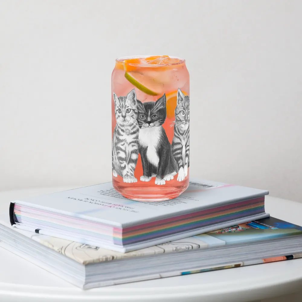 Kittens Drawing Glass Can Cup product image (34)