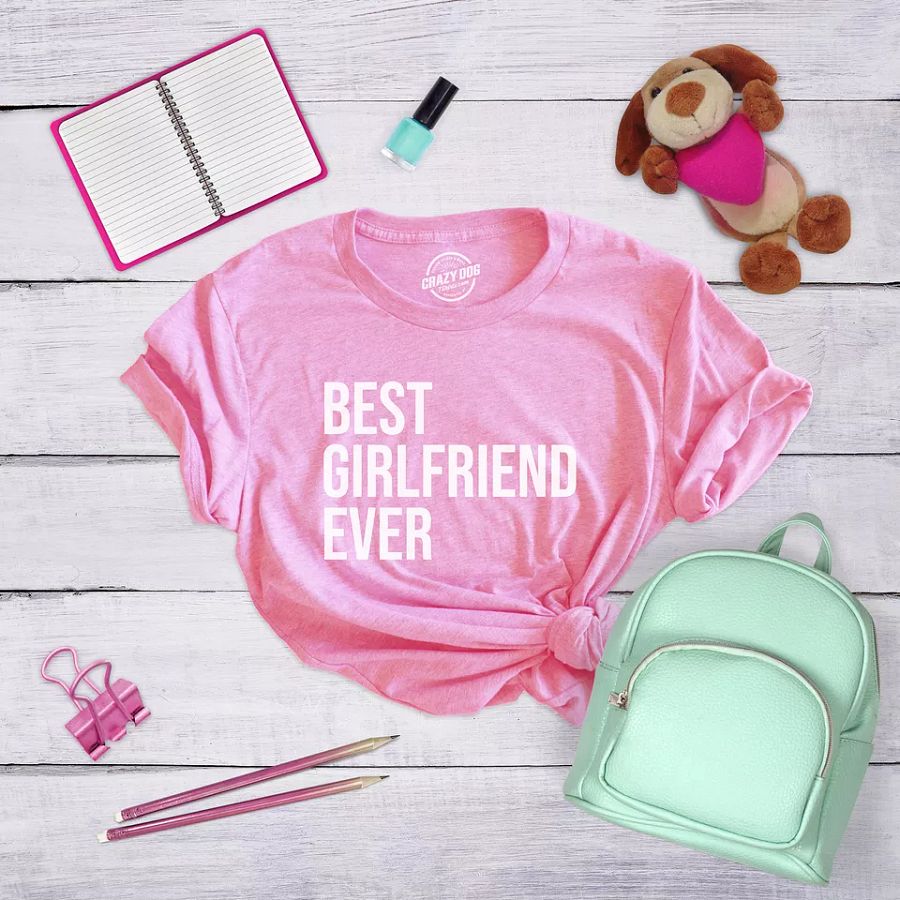 Women's Best Girlfriend Ever T Shirt Funny Sarcastic GF Dating Tee for Women product image (3)