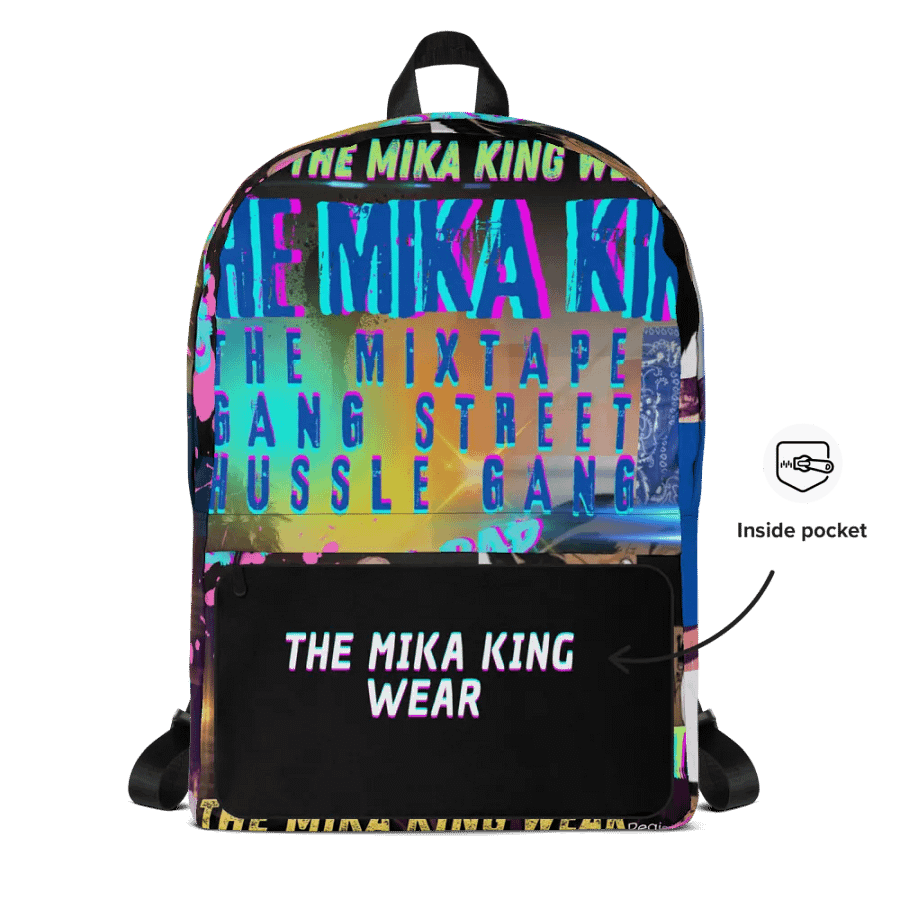 Mochila con estampado integral By The Mika King Wear,Modelo Gang Street Hussle Gang. product image (4)