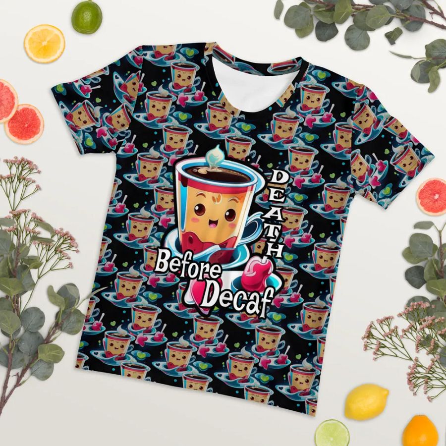 Kawaii Coffee All Over Print T-shirt product image (7)