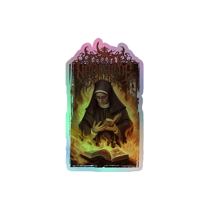 Burning Nun Sticker Holo product image (2)
