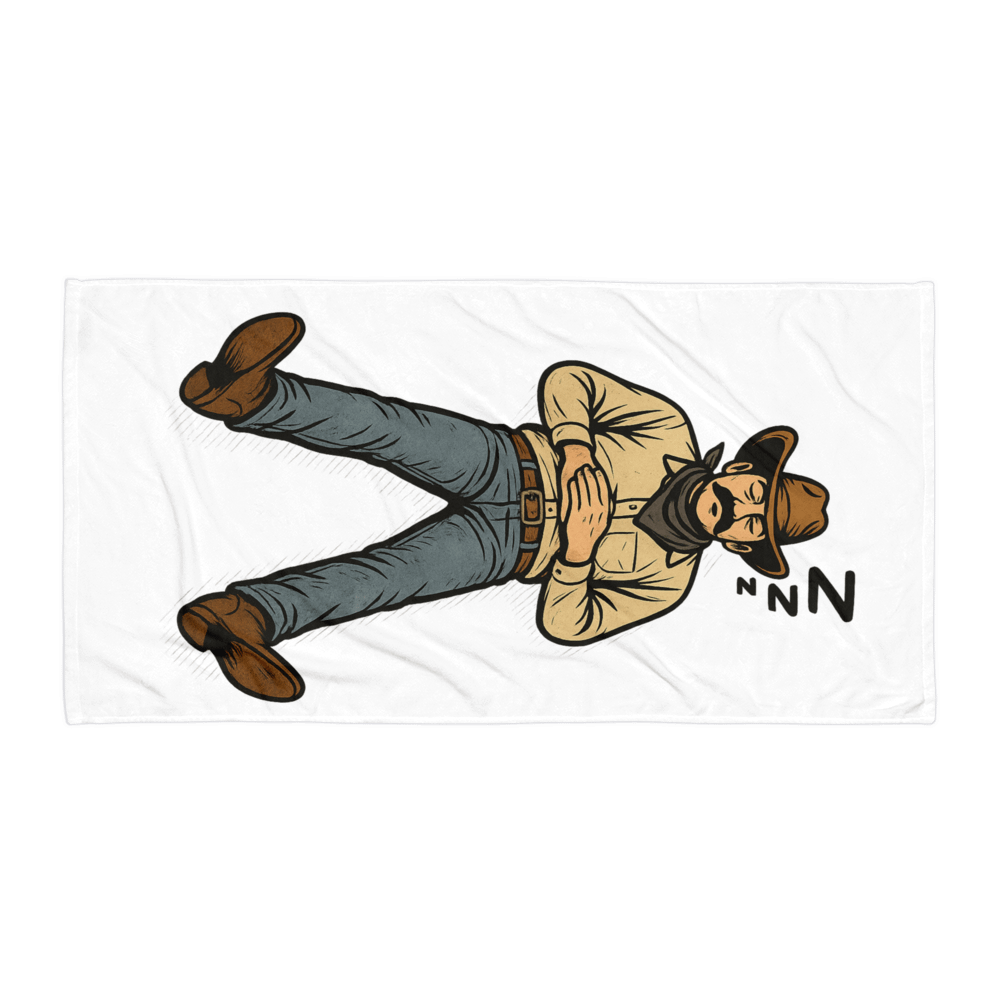Serviette de plage “Cowboy Endormi” – Édition La Poudre Noire par Alex product image (1)