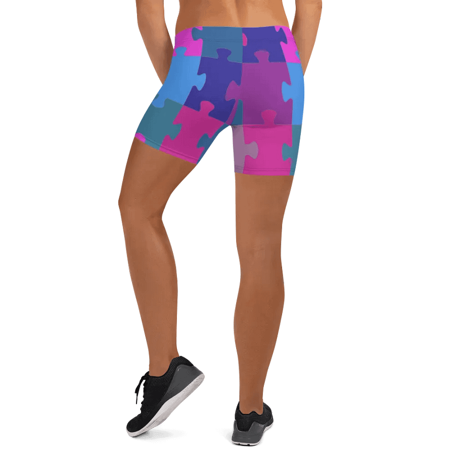 Modern Cool Multi-Colored Puzzle Pattern Shorts product image (7)