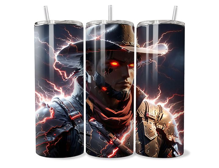 Cyber Cowboy Tumbler - 20oz Stainless Steel product image (1)