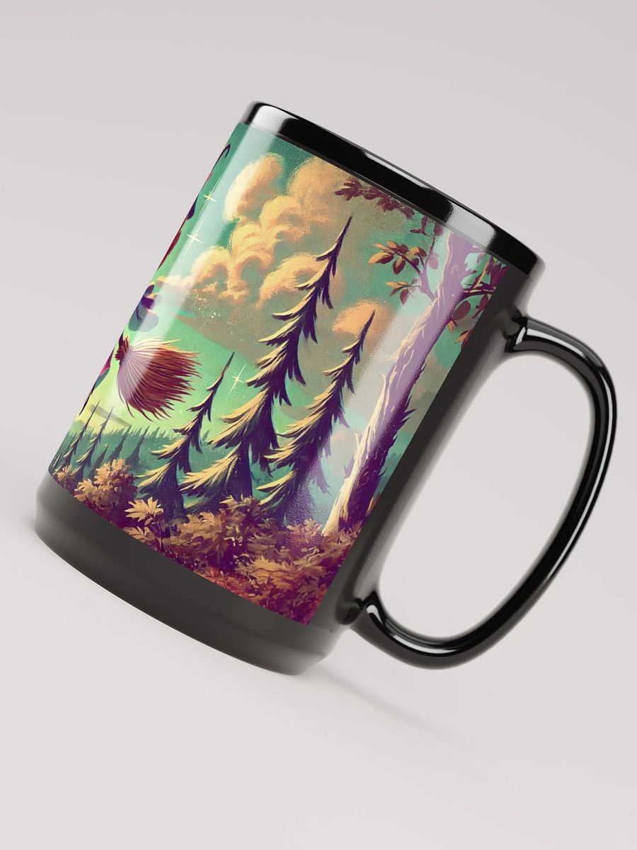 Happy Flying Witch Halloween - Black Glossy Mug 15 oz product image (5)