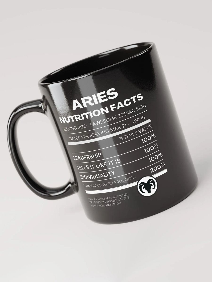 Aries Nutrition Facts Mug product image (4)