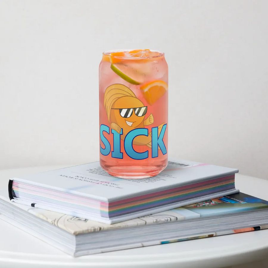 Sick Fish Glass With Lid product image (4)