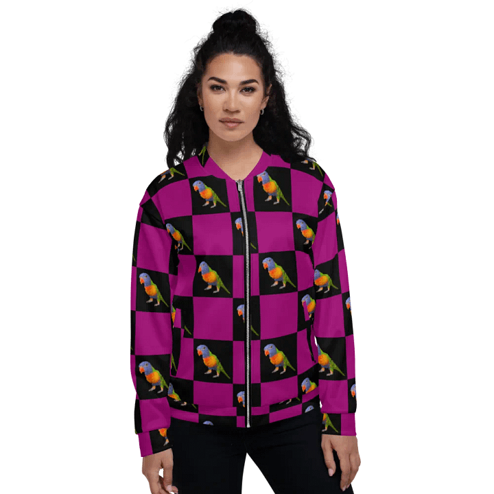 Doctor the Birb checked bomber jacket product image (2)