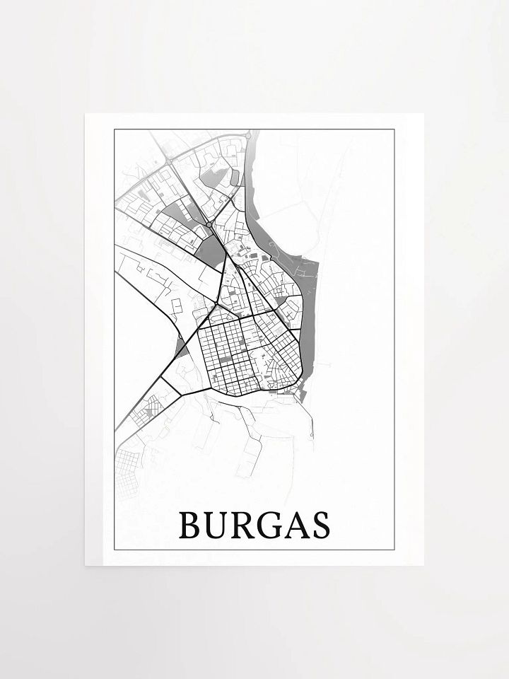 Burgas, Bulgaria, city map print product image (2)