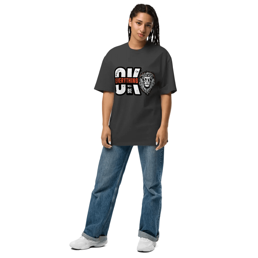 Cool Confidence Lion Oversized Tee product image (7)