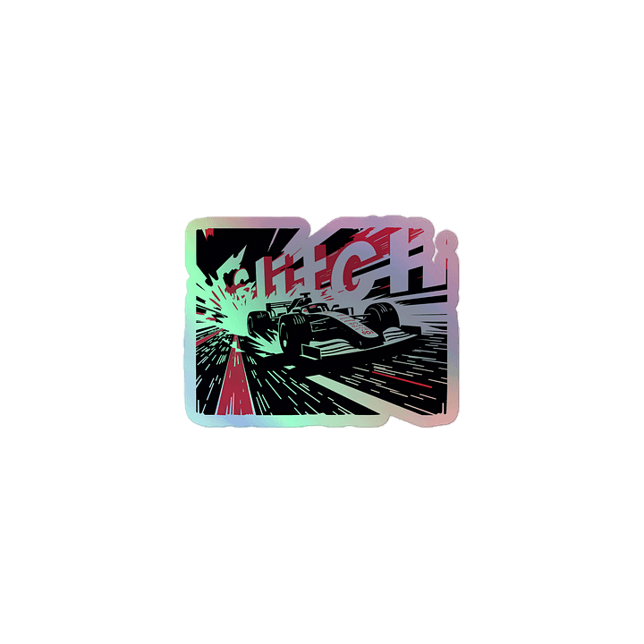 High-Voltage Racing | Glitch-Inspired Art Holographic Sticker product image (1)