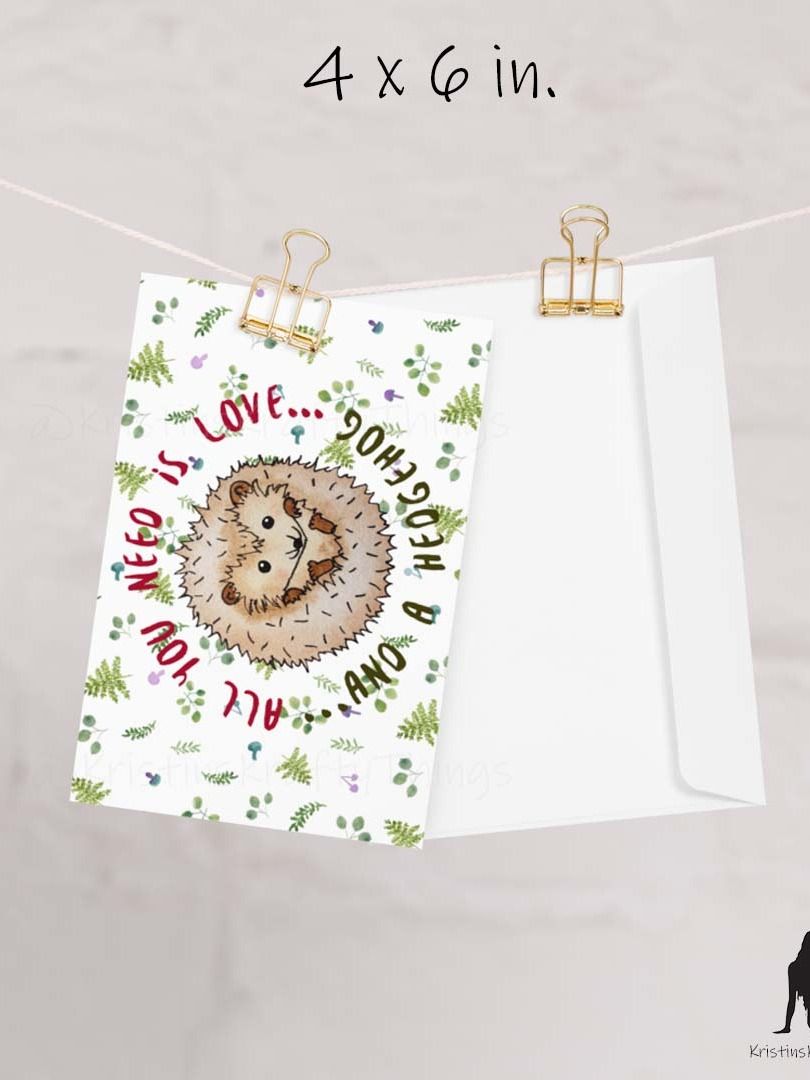 All You Need Is Love and a Hedgehog Greeting Card product image (5)