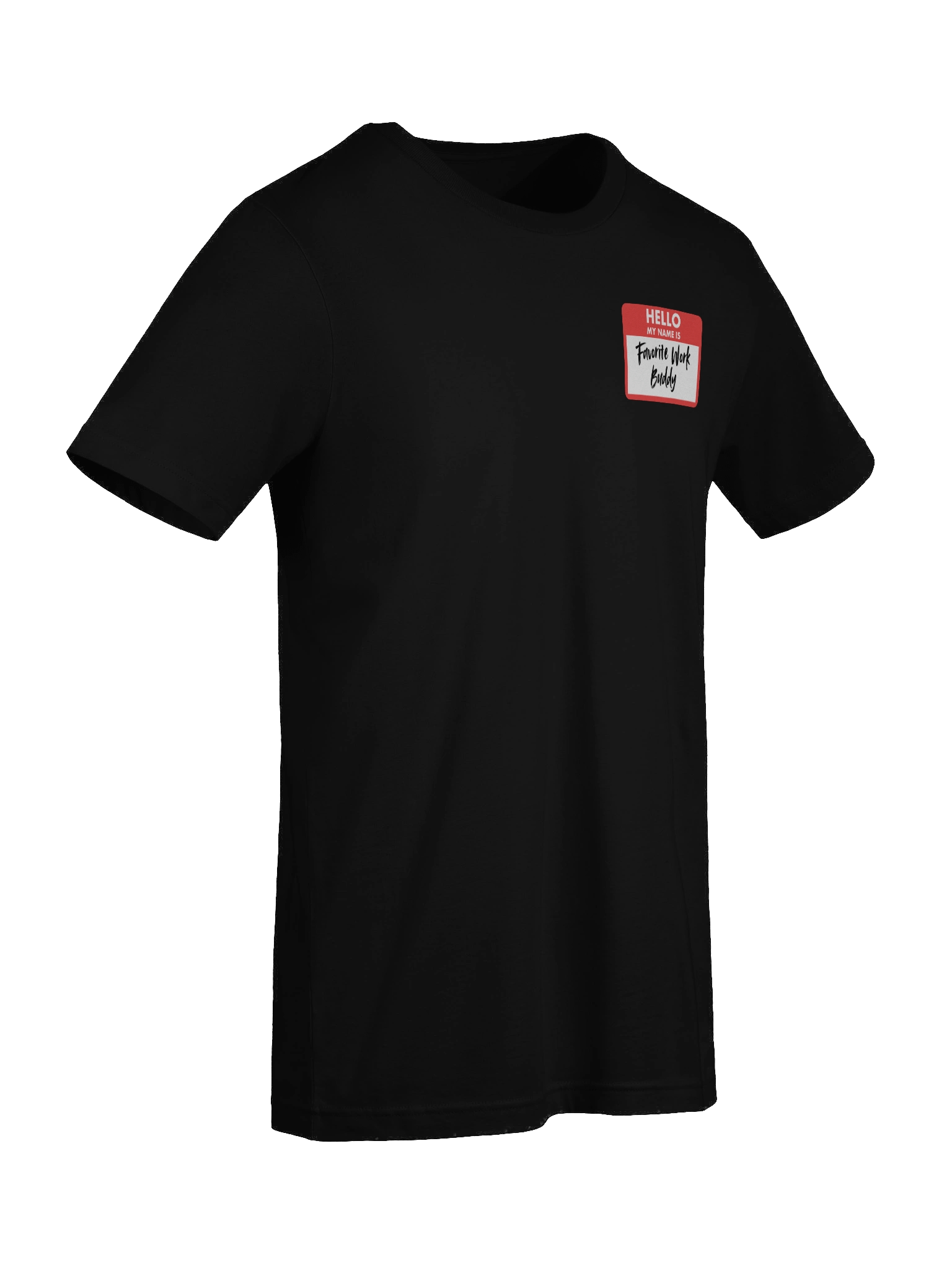 Favorite Work Buddy Name Tag T-Shirt (Red) product image (52)