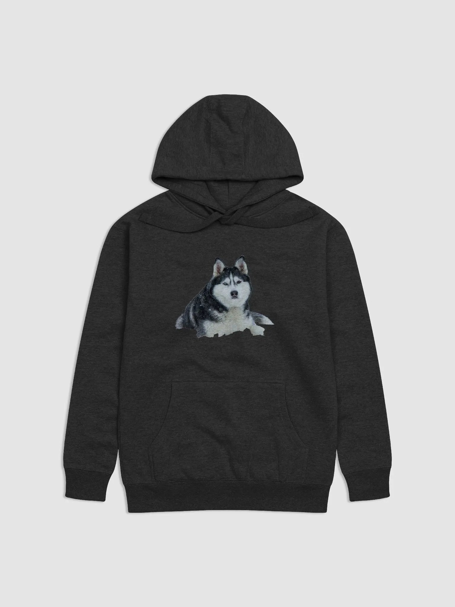 Majestic Siberian Husky with two different colored eyes in the snow. product image (1)