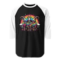 Rainbow Disco Goats Baseball Style Tee - Dark Colors product image (1)
