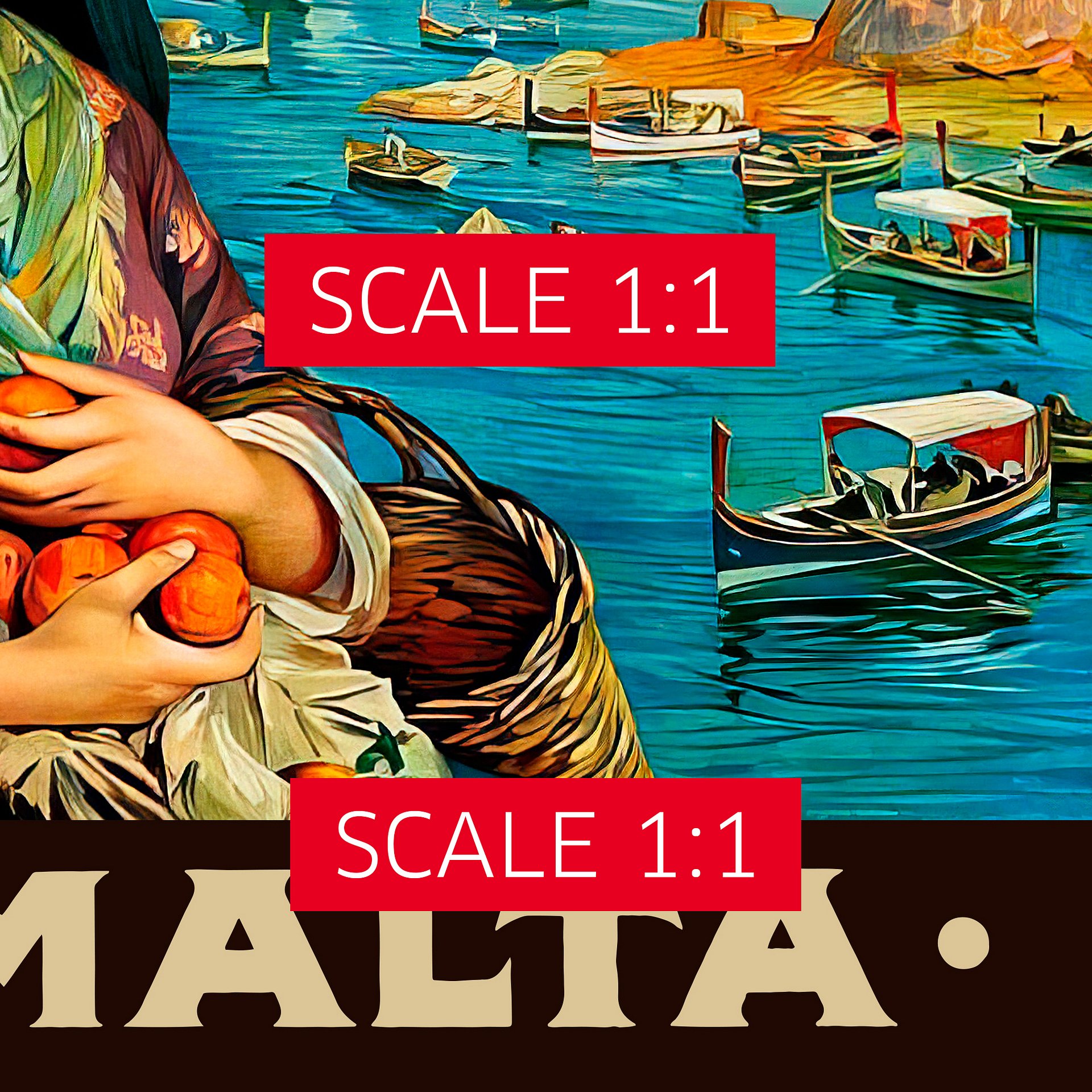 Malta, Valletta 1910s — retro travel poster, vintage travel art print, retro travel wall art, triptych wall art product image (6)