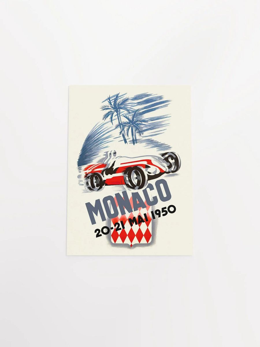 Monaco Vintage F1 Grand Prix, 1950 poster — Vintage Formula 1 poster, Monaco Grand Prix poster, retro travel poster, retro travel art product image (9)