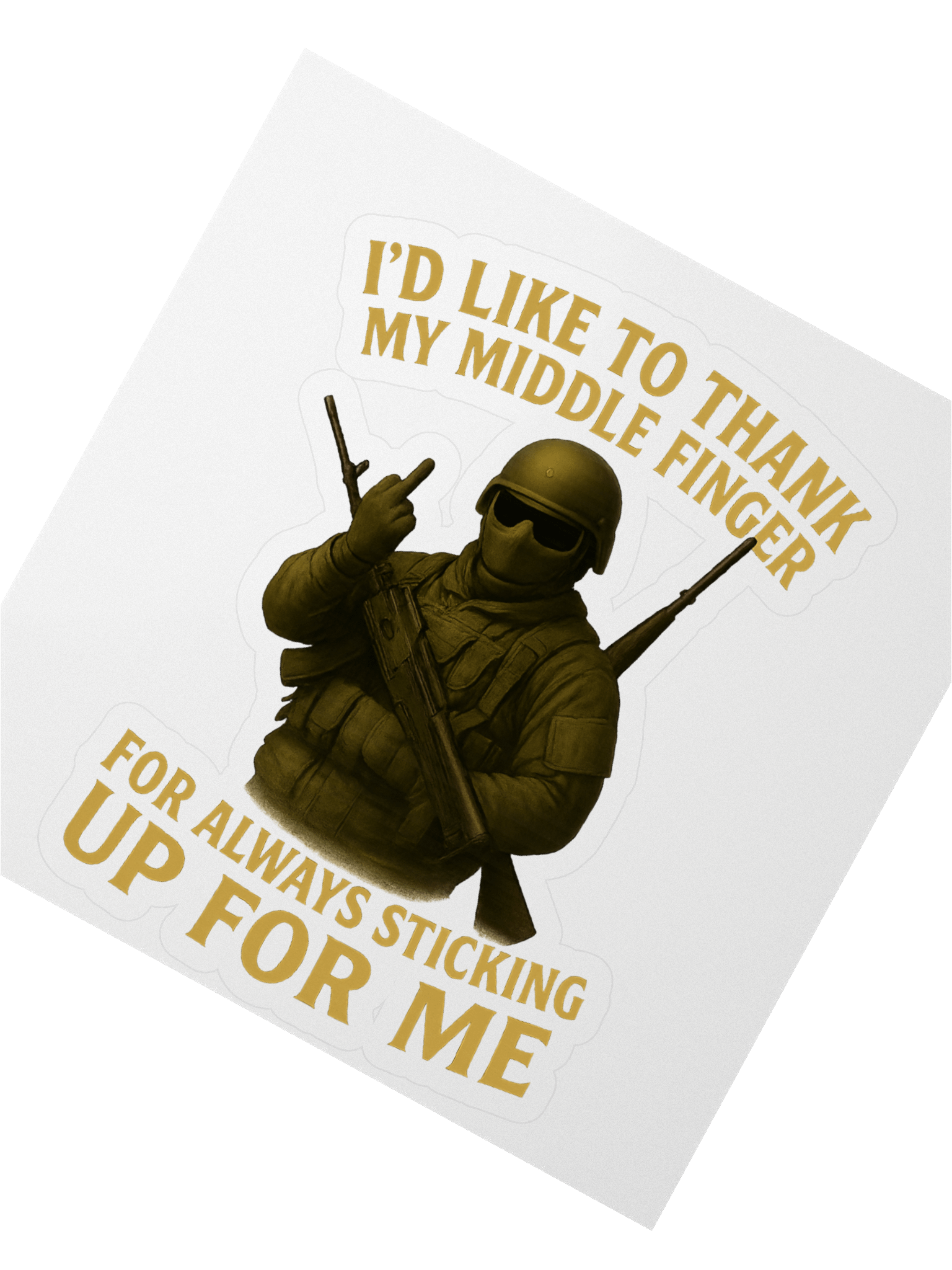 Middle Finger Salute Kiss Cut Stickers product image (2)