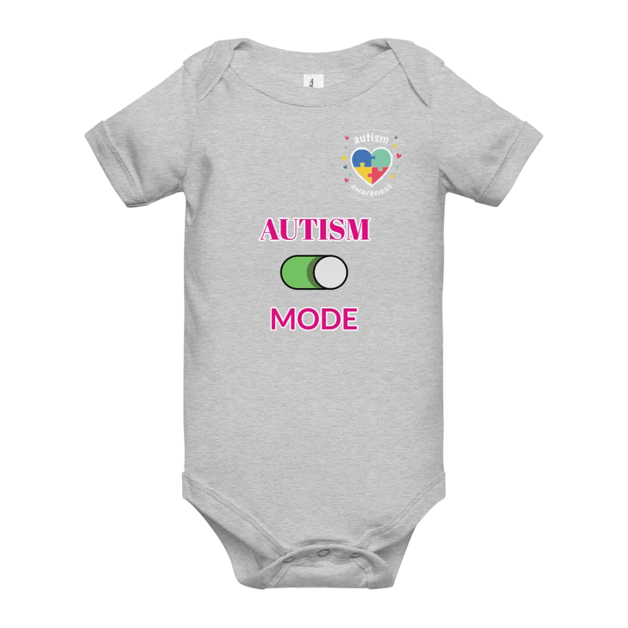 Autism Mode Puzzle Heart Baby Onesie product image (10)